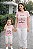 Kit Mãe e filha t-shirts Pacotinho de amor rosa - Imagem 1