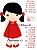 Vestido de festa infantil Minnie Vermelha Luxo Vermelho - Imagem 4