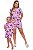 Kit Pijama Mãe e filha Verão Americano Rosa Estampado - Imagem 1