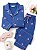 Pijama Feminino Americano Plush Azul - Imagem 2