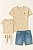 Kit Pai e Filho Camiseta Bege Combinando | Tal Pai Tal Filho - Imagem 1