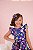 Vestido Infantil Menina Estampado com Babados e Faixa na Cintura - Imagem 1