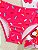 kit 3 peças Biquíni infantil donuts rosa com saida de praia - Imagem 2