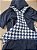 Jardineira Pied de Poule com blusinha canelada - Imagem 2