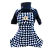 Jardineira Pied de Poule com blusinha canelada - Imagem 1