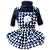 Vestido Jardineira Pied de Poule para pet com Blusinha Canelada - Imagem 1