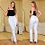 Calça Jeans Feminina Branca Flare Enfermagem Premium - Imagem 1