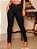 Combo calça jeans feminina cintura alta preta e caramelo - Imagem 5