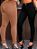 Combo calça jeans feminina cintura alta preta e caramelo - Imagem 2