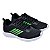 Tênis Feminino Esportivo Caminhada Confortável no Atacado - Preto com verde - Imagem 1