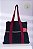 Bolsa Tote Indigo Faixa Bordeaux II (Upcycling) - Imagem 1