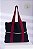 Bolsa Tote Indigo Faixa Bordeaux II (Upcycling) - Imagem 3