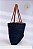 Bolsa Tote Indigo Pesponto Caramelo (Upcycling) - Imagem 2