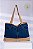 Bolsa Tote Denim & Sarja Areia (Upcycling) - Imagem 1
