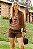 SHORTS MARROM TACHINHAS - Imagem 3
