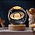 Luminária Saturno 3D Planetária em Esfera de Cristal com Base de Madeira Universo Abajur LED USB - Imagem 1