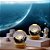 Luminária 3D Galáxia  Planetária em Esfera de Cristal com Base de Madeira Universo Abajur LED USB - Imagem 3