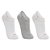 Kit Meia Sapatilha Walk Infantil - 3 pares - Branco e Cinza - Lupo - Imagem 1