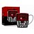Caneca de Porcelana Flamengo - Rubro Negro 360ml - Brasfoot - Imagem 1