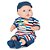 Boneco Miyo Menino - Macacão Listrado - Cotiplás - Imagem 1