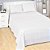 Jogo de Cama Premium Queen Branco - 150 Fios - Estamparia - Imagem 1