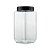 Pote de Vidro Quadrado Color - 2,2L - Tampa Preta - Invicta - Imagem 1