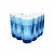 Jogo de Copos de Vidro Athena Azul - 6 Peças - 400ml - Wincy - Imagem 1