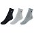 Kit Meia Sport Cano Médio - Branco, Cinza e Preto - 3 Pares - Lupo - Imagem 1