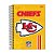Caderno Capa Dura Universitário NFL Chiefs - 80 Folhas - Jandaia - Imagem 1