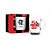 Caneca de Vidro Toronto - Flamengo - 300ml - Brasfoot - Imagem 1