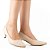 Scarpin Feminino Salto Baixo Couro - Bege - Dakota - Imagem 2