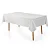 Toalha de Mesa Victória Retangular Easy Wash - Branca - 6 Lugares - Karsten - Imagem 1
