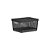 Cesto Organizador com Tampa Grid 8 Litros - Preto - Ou - Imagem 1