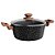 Caçarola com Tampa ColorStone Wooden 24 cm - Preta - Euro Home - Imagem 1