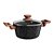 Caçarola com Tampa ColorStone Wooden 20cm - Preta - Euro Home - Imagem 1