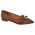 Sapatilha Feminina Fivela Bico Fino - Marrom - Vizzano - Imagem 1