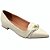 Sapatilha Feminina Fivela Bico Fino - Off White - Vizzano - Imagem 1