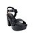 Sandália Feminina Plataforma Meia Pata - Preto - Bebecê - Imagem 3