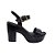 Sandália Feminina Plataforma Meia Pata - Preto - Bebecê - Imagem 2