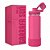 Garrafa Térmica Sun Base Silicone Premium - Magenta - 850ml - Brasfoot - Imagem 1