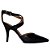 Scarpin Feminino Verniz Croco - Preto - Vizzano - Imagem 1