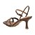 Sandalia Feminina Salto Fino - Brilho - Marrom - Vizzano - Imagem 3