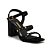 Sandália Feminina Salto Bloco Tachas - Preto - Via Marte - Imagem 1