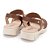 Sandália Feminina Flatform Elástico Detalhe Logo - Marrom - Softli - Imagem 4