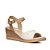 Sandália Feminina Anabela Couro - Off White - Pegada - Imagem 1
