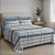 Jogo de Cama Premium Linea Casal - Grid Azure - 180 Fios - Estamparia - Imagem 1