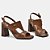 Sandália Feminina Salto Bloco Fachete - Marrom - Via Marte - Imagem 3