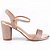 Sandália Salto Médio Bloco Rose Gold Glitter - Vizzano - Imagem 2