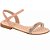 Sandália Feminina Baixa com Tiras Strass - Nude e Rose - Beira Rio - Imagem 1