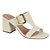 Sandália Salto Médio Bloco Fivela Creme - Beira Rio - Imagem 1